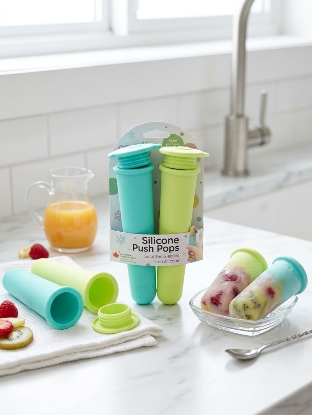 Melii NWT Silicone Push Pops - Mint & Lime (Set of 2)